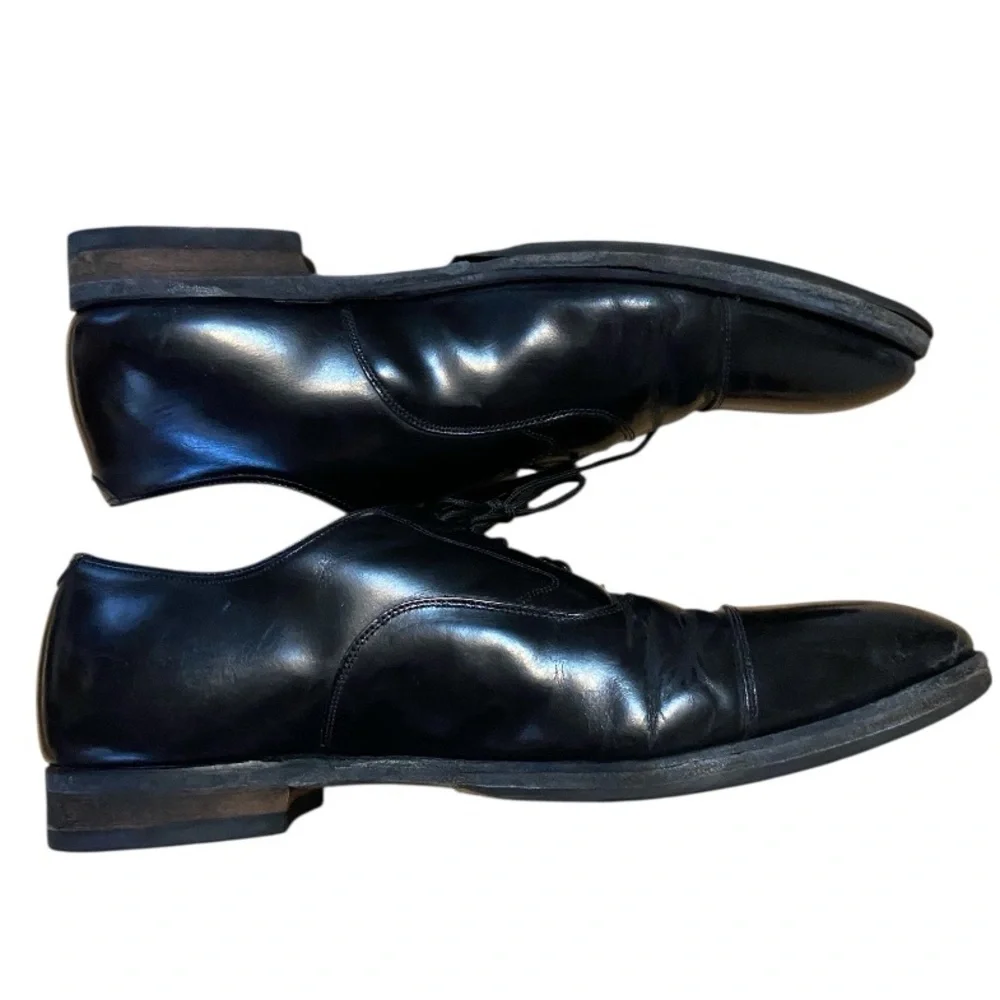 Johnston & Murphy Men’s 11D Black Leather‎ Cap Toe Oxford Dress Shoes Italy